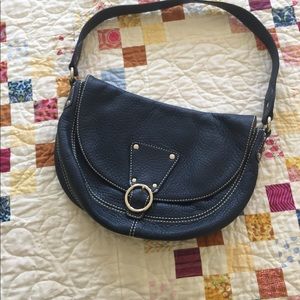 Royal blue leather handbag Talbots